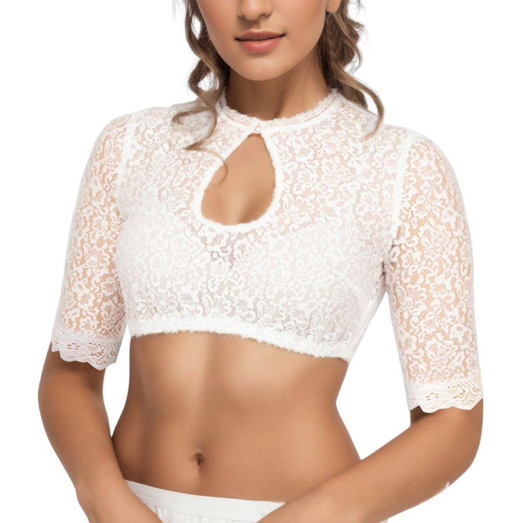 Elegant Classic Lace Base Shirt For Halloween